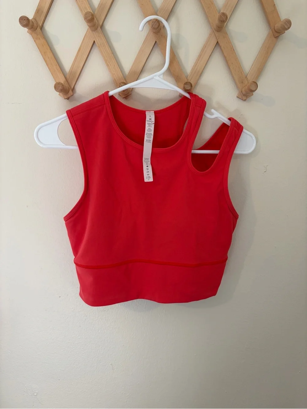 lululemon athletica Bright Red Performance Crop Tank